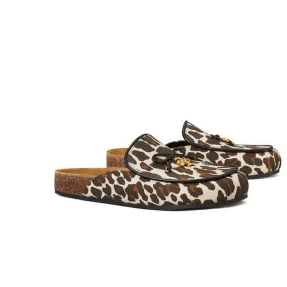 NWOT Sold out Tory Burch Charm Mule in Reva Leopard Size 7 Clogs - Picture 1 of 7